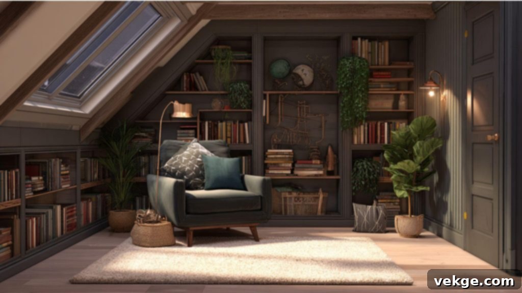 Cozy Attic-Style Reading Nook