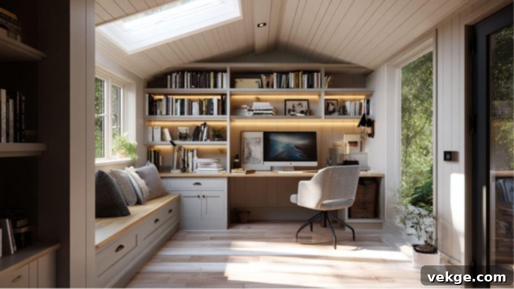 Home Office With Built-In Storage