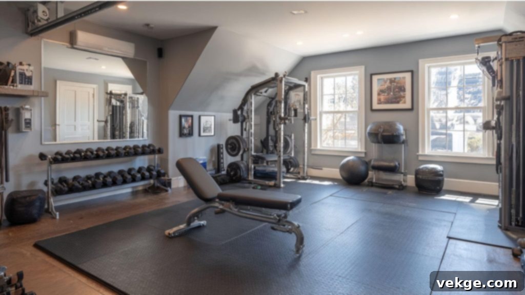 Fitness Studio With Rubber Flooring