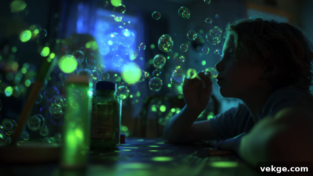 Glow-in-the-Dark Bubble Solution Recipe for Night Play