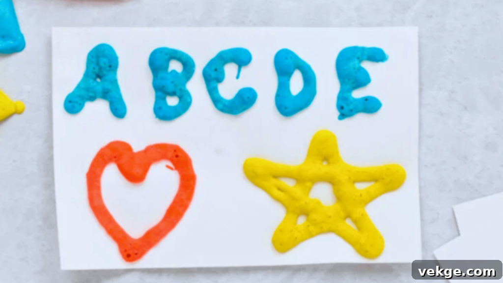 Practice Letters with Puffy Paint