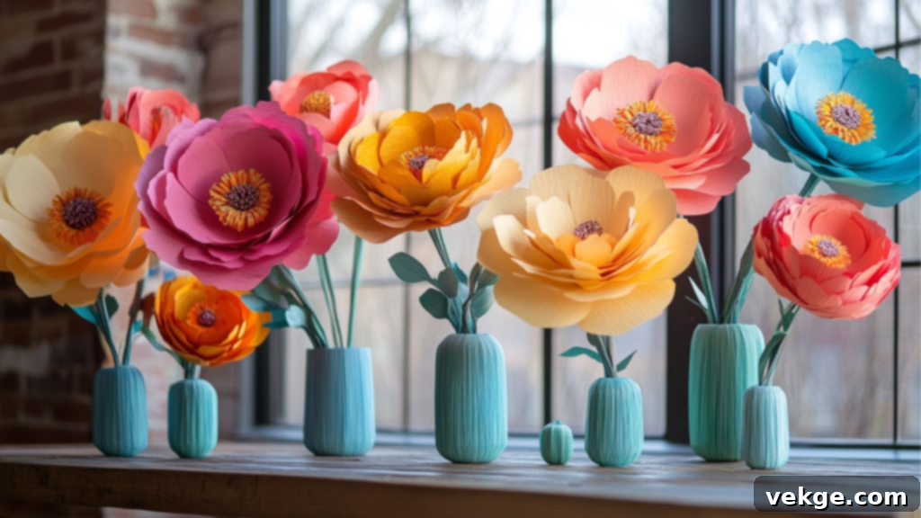 Paper Flower Centerpieces