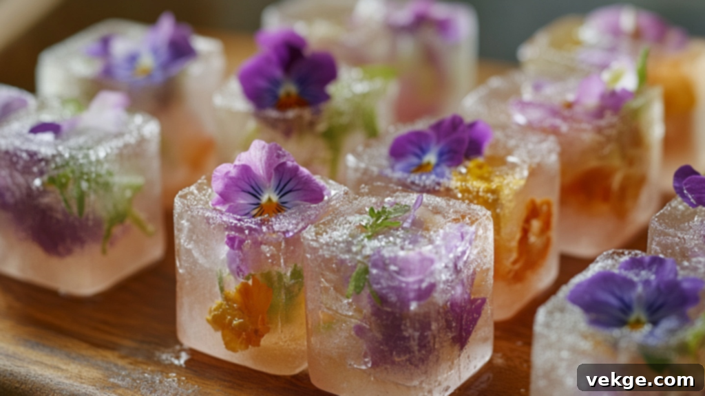 Floral Ice Cubes