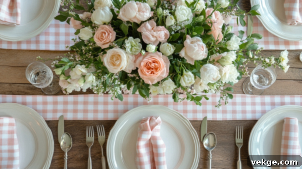 Gingham Check Table Settings