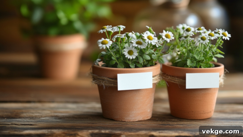 DIY Flower Pot Place Card Holders