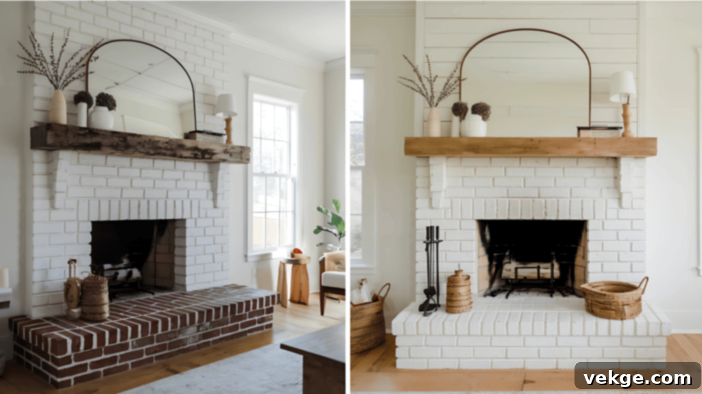 Exposed Brick with New Mantel