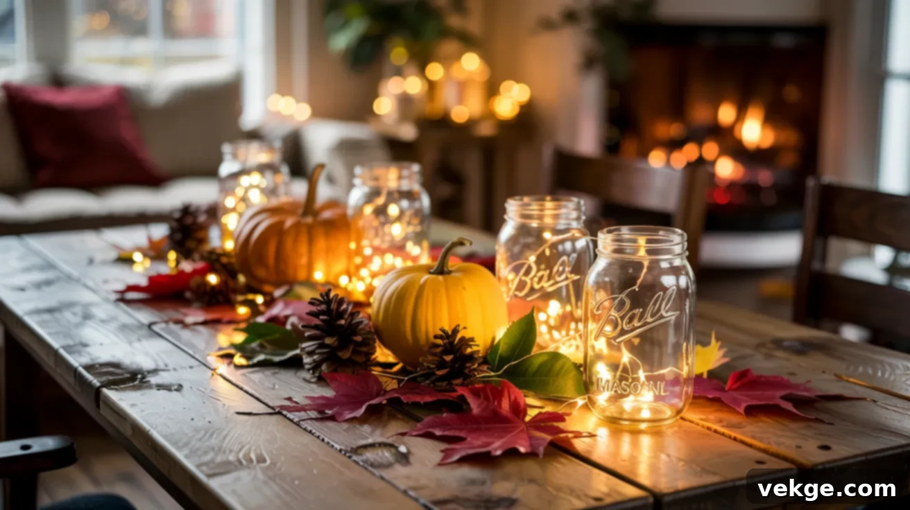 Twinkle Lights in Mason Jars for Magical Glow