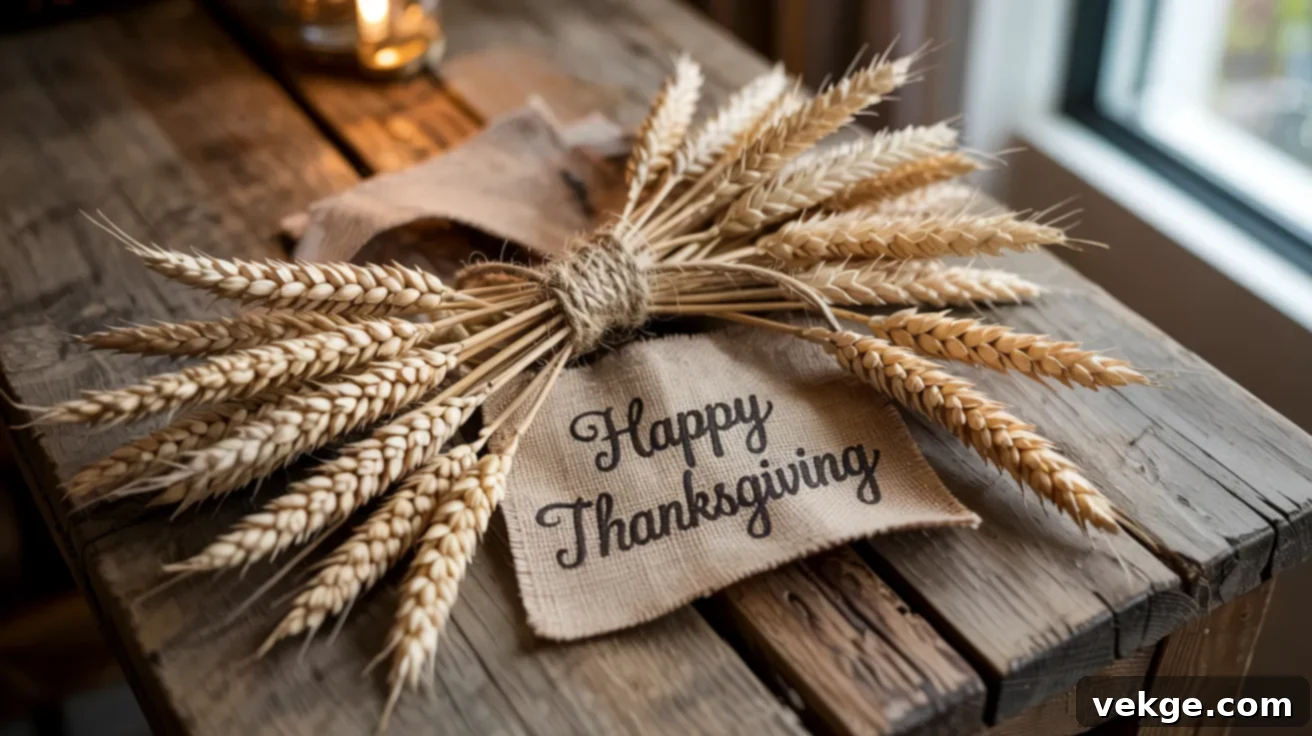 Dried Wheat Bundles for Harvest Decor