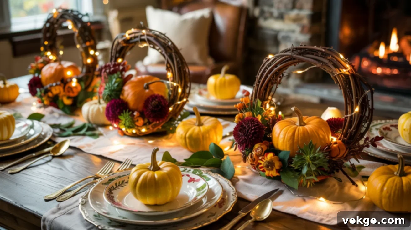 Grapevine Wreaths for Rustic Table Accents