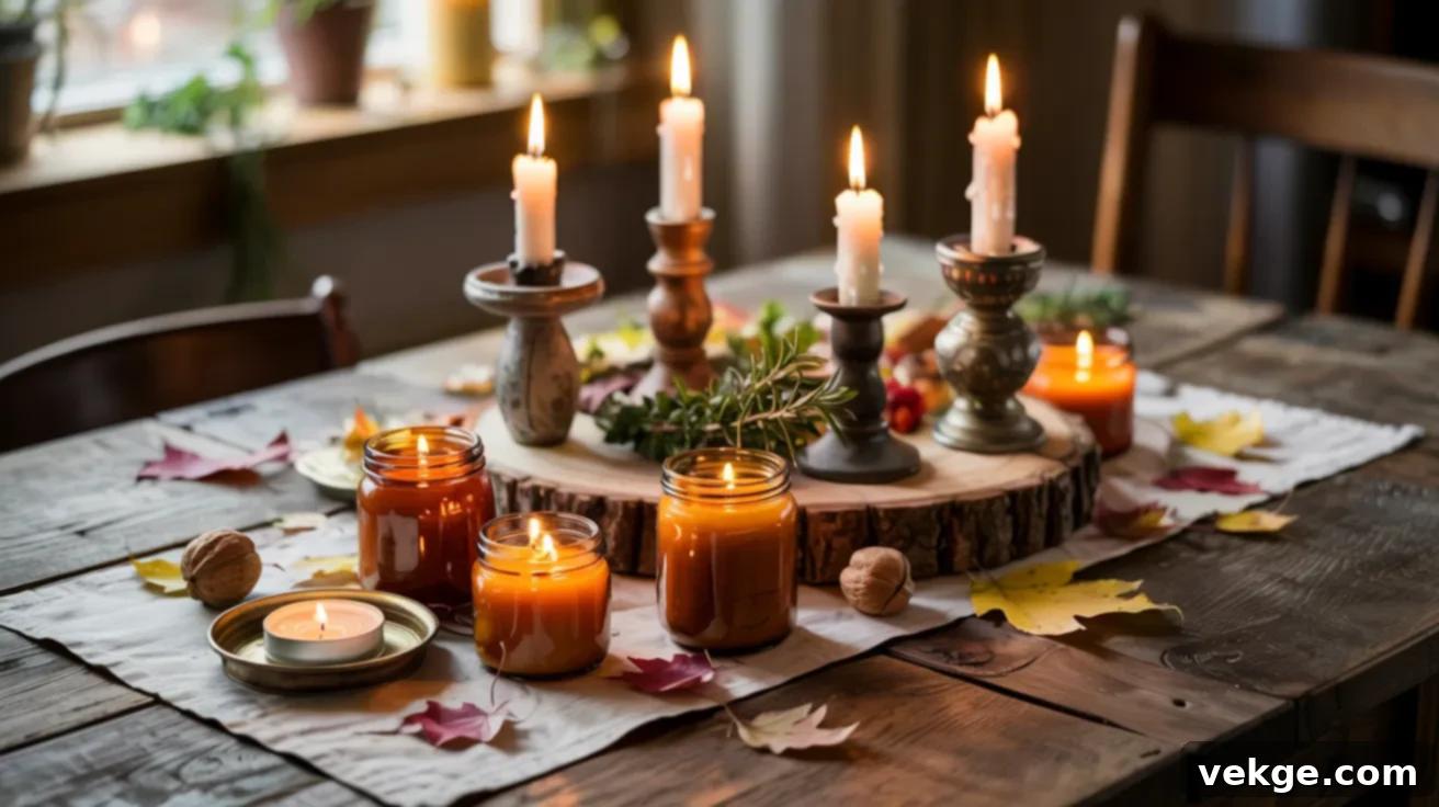 Rustic Candle Holders for Ambiance