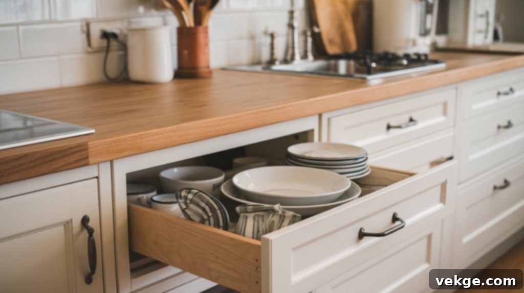 Shallow Cabinets (12–18 Inches) for small kitchens or islands with seating