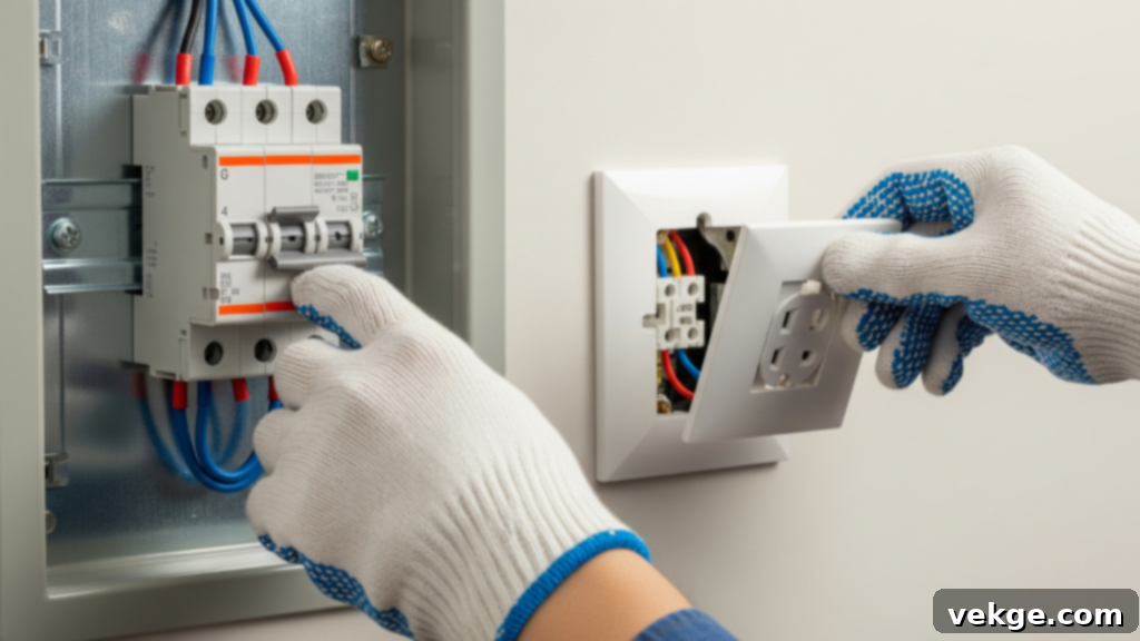 Shut Off Power and Remove Outlet Covers