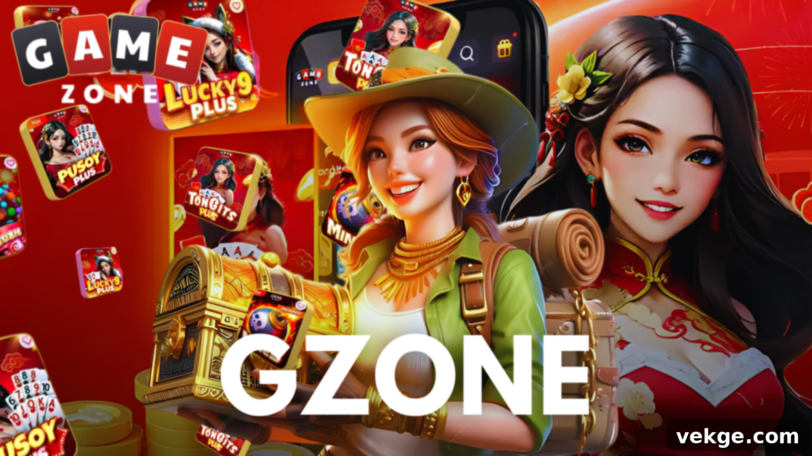 Gzone user interface showing various online games and safety features