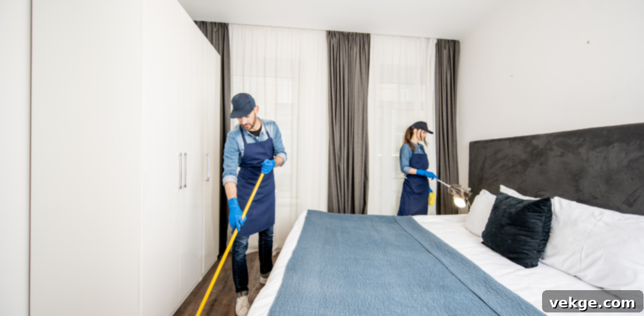 Deep cleaning the bedroom and mattress