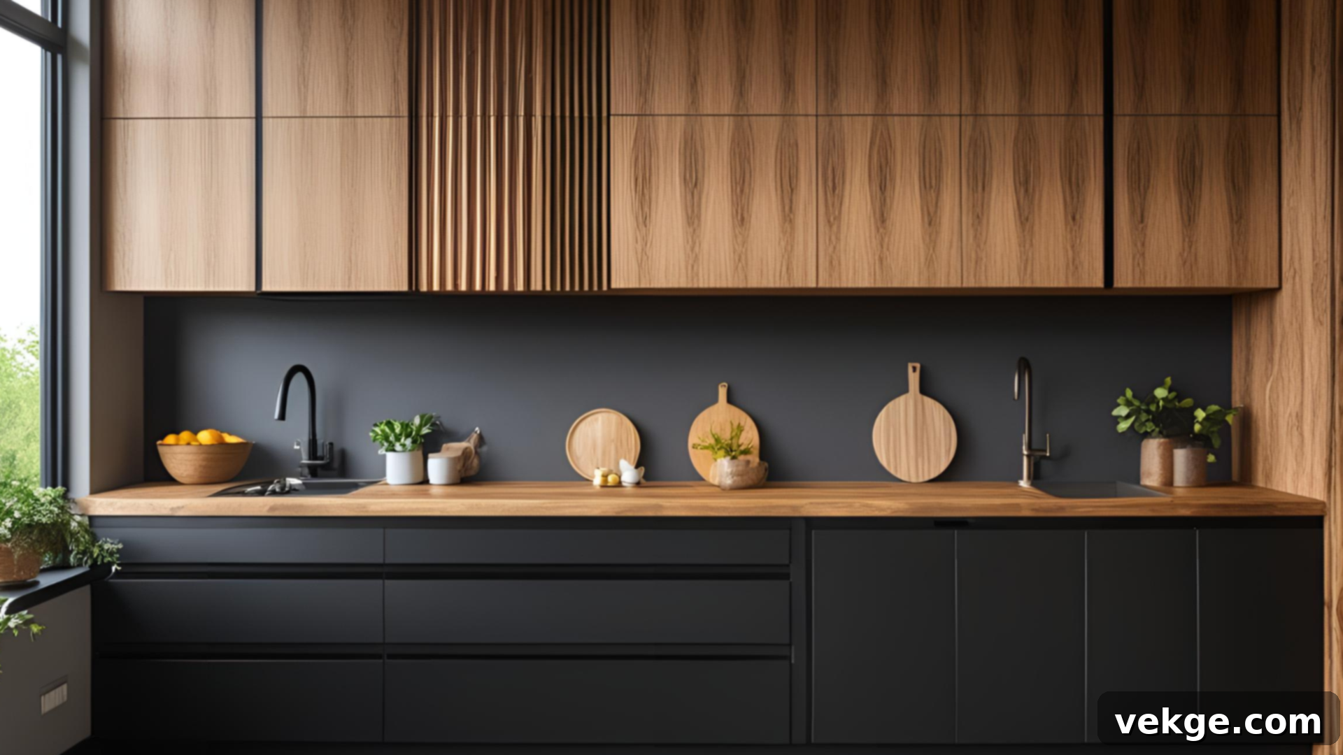 black-wooodgrain-cabinets