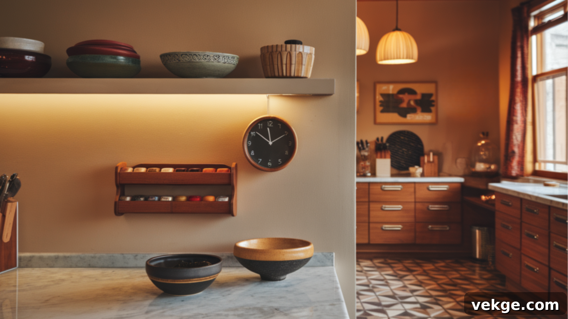 Mid-Century Kitchen styled with Authentic Vintage Accessories