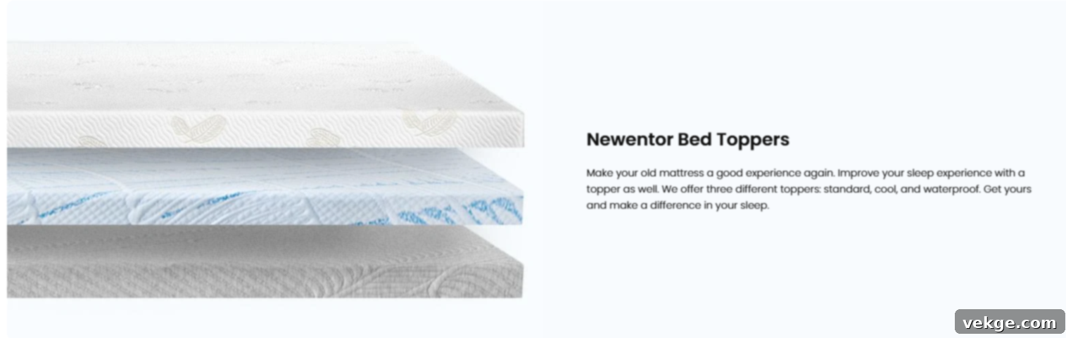 Newentor Mattress Topper for added comfort and back pain relief