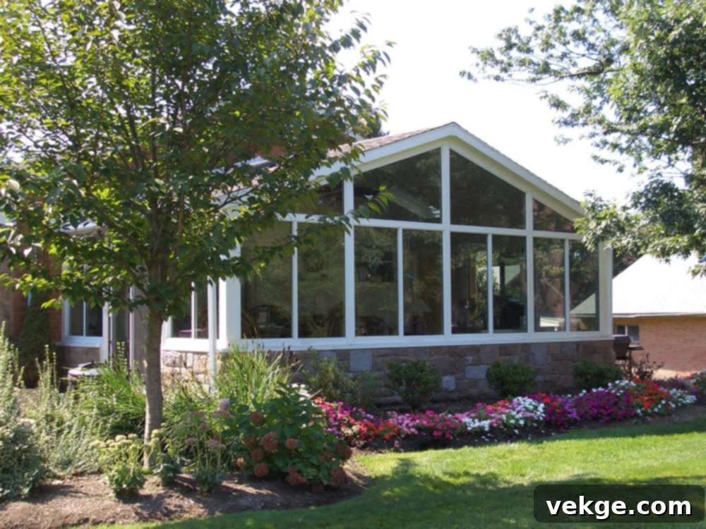 Finished sunroom showing a happy family enjoying the space, symbolizing project success