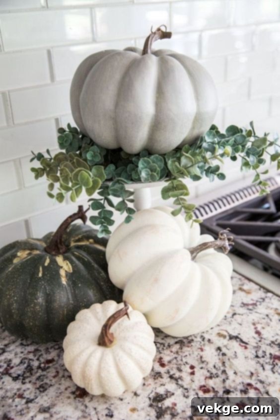 pumpkins fall kitchen home decor