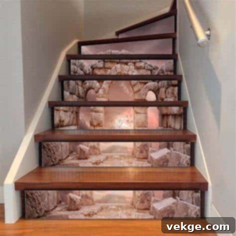 Adhesive stair tiles