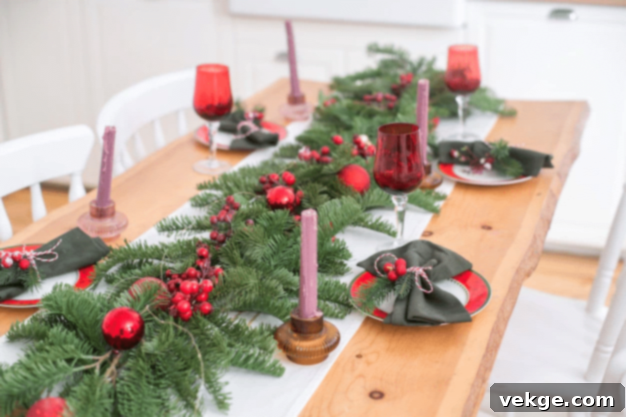 Decorate with flowers for Christmas kitchen