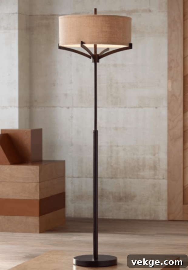 Franklin Iron Works Tremont Floor Lamp - Mid-Century Modern Appeal
