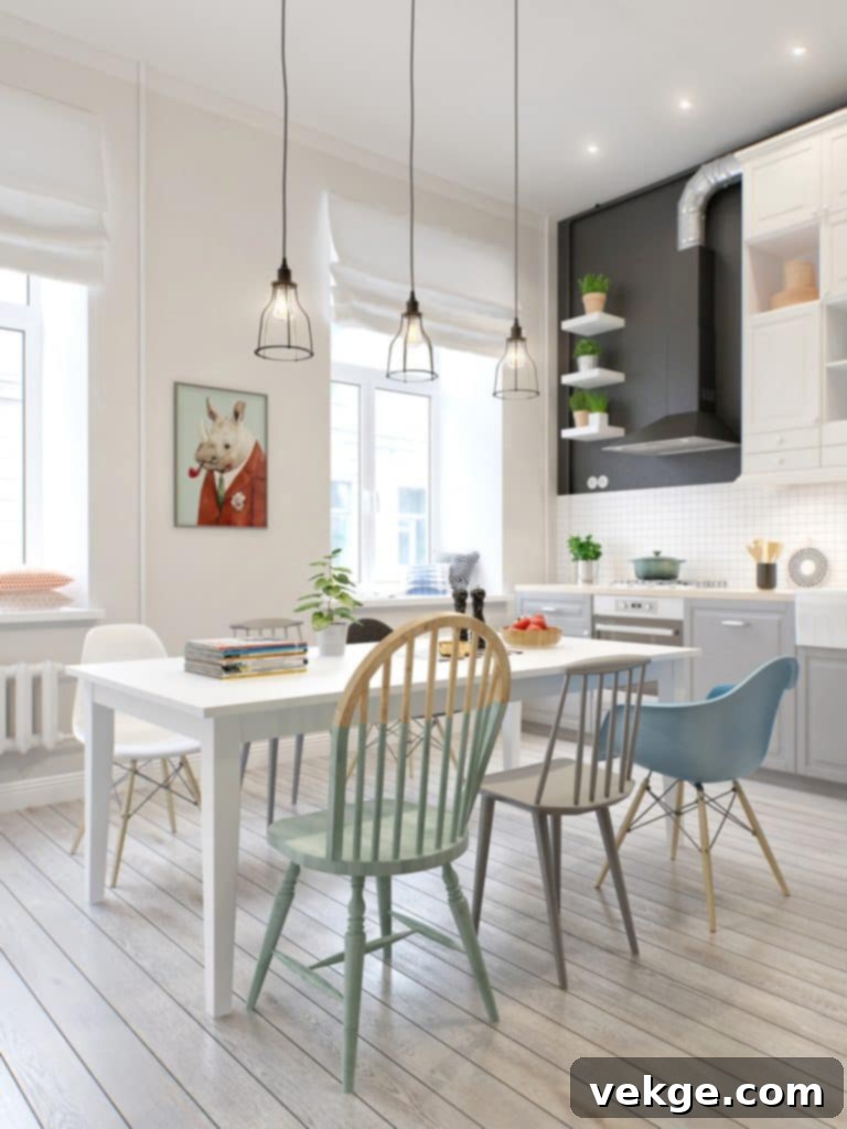 chic scandinavian dining room