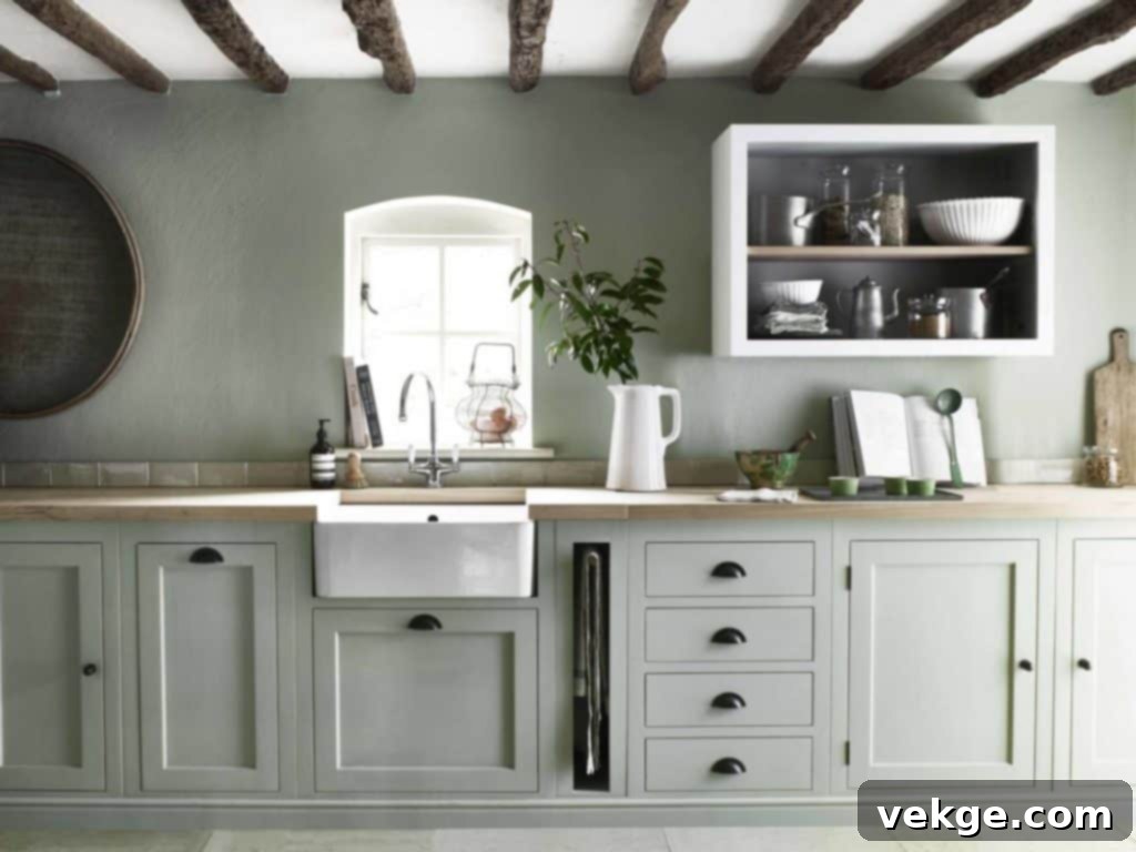 vintage pieces and rustic country kitchen décor