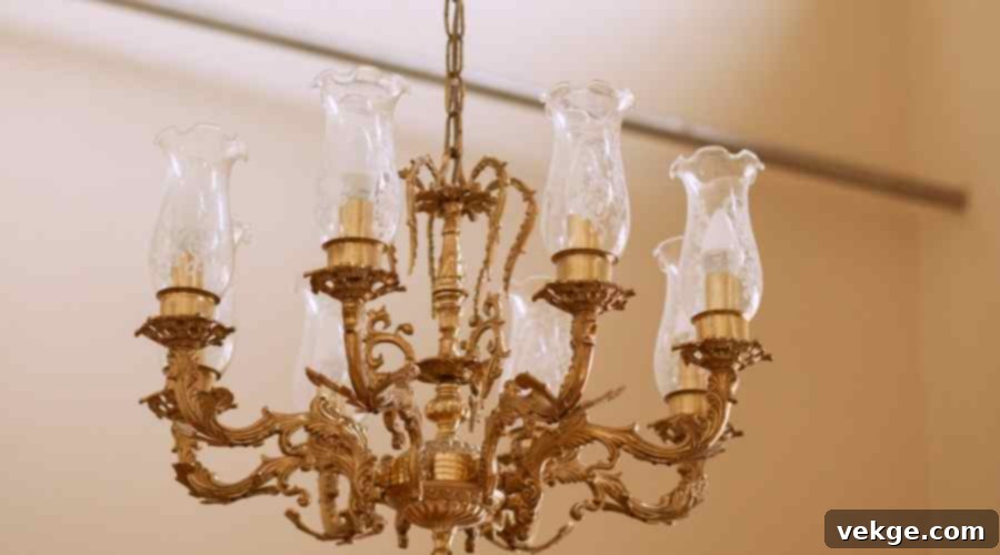 chandelier made with brass