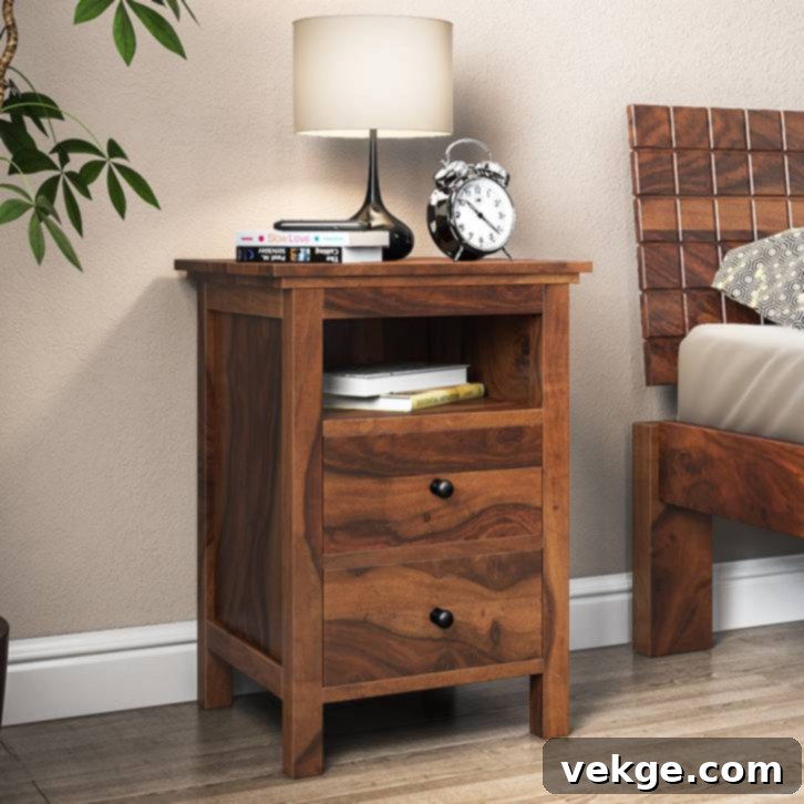 nightstand table with drawer 