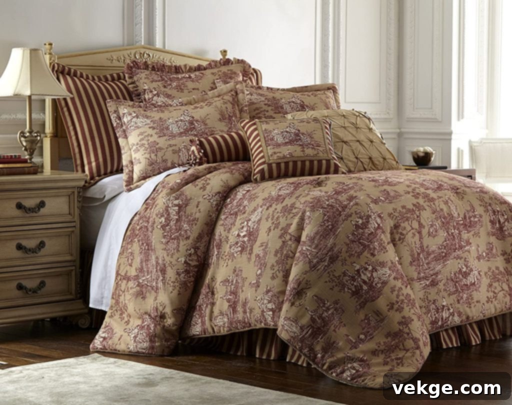 toile bedding 