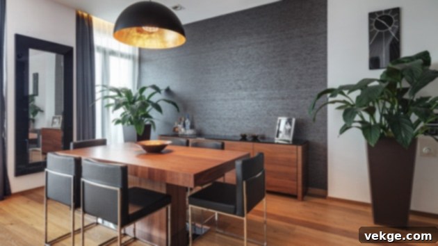 Rustic wooden beams beautifully highlighted by black walls