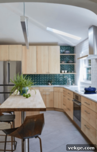 Dark-Colored Triangle Tiles mid-century modern