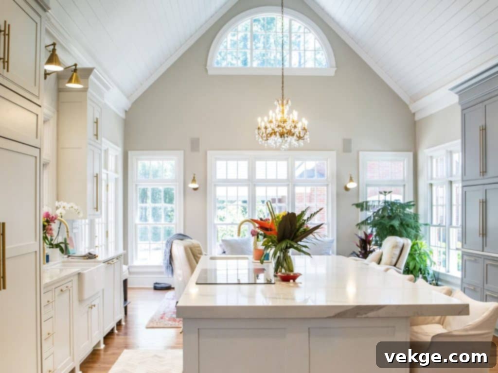 Bright room with a charming vaulted ceiling