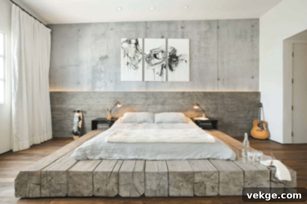 wooden plank bedroom 