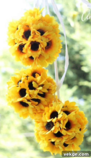 DIY Summer Sunflower Ball