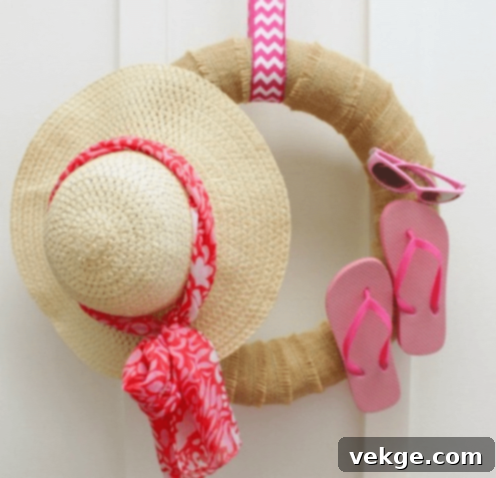 DIY gear summer wreath