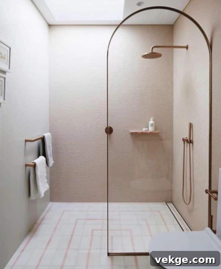 arched doorway for shower