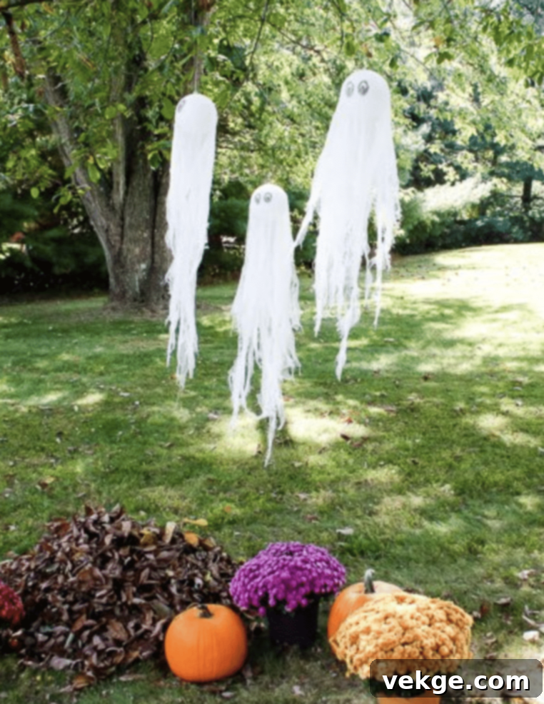 outdoor halloween decorations ghosts