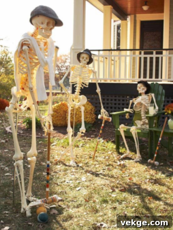 skeleton yard decorations