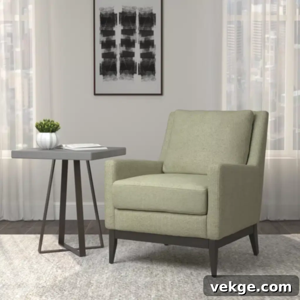 Sage green armchair