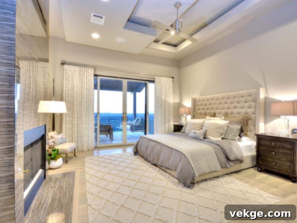 serene single color beige bedroom design