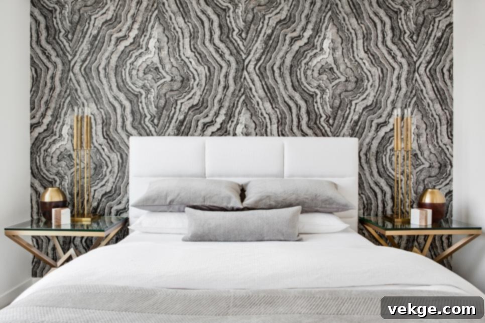 featured wall in the bedroom