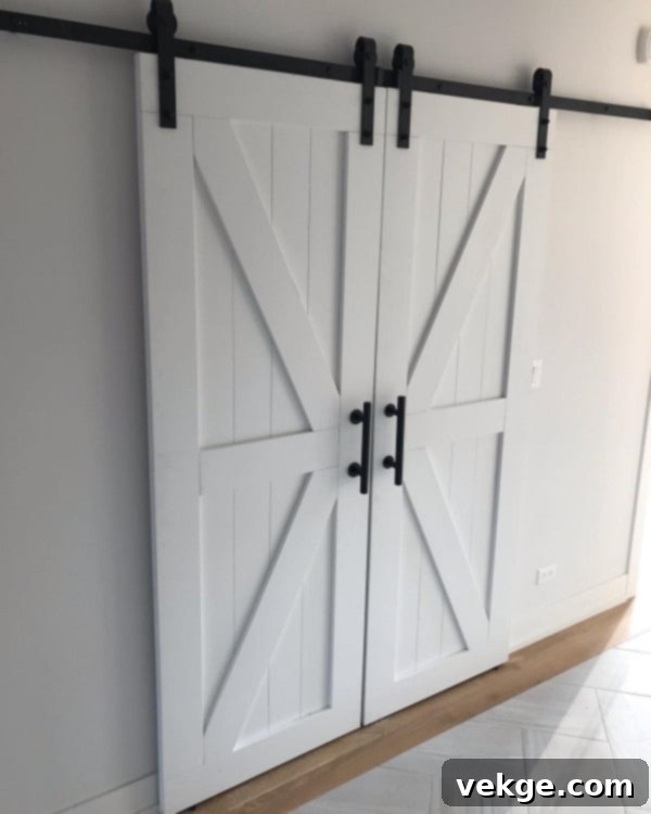 Custom Made White Barn Door