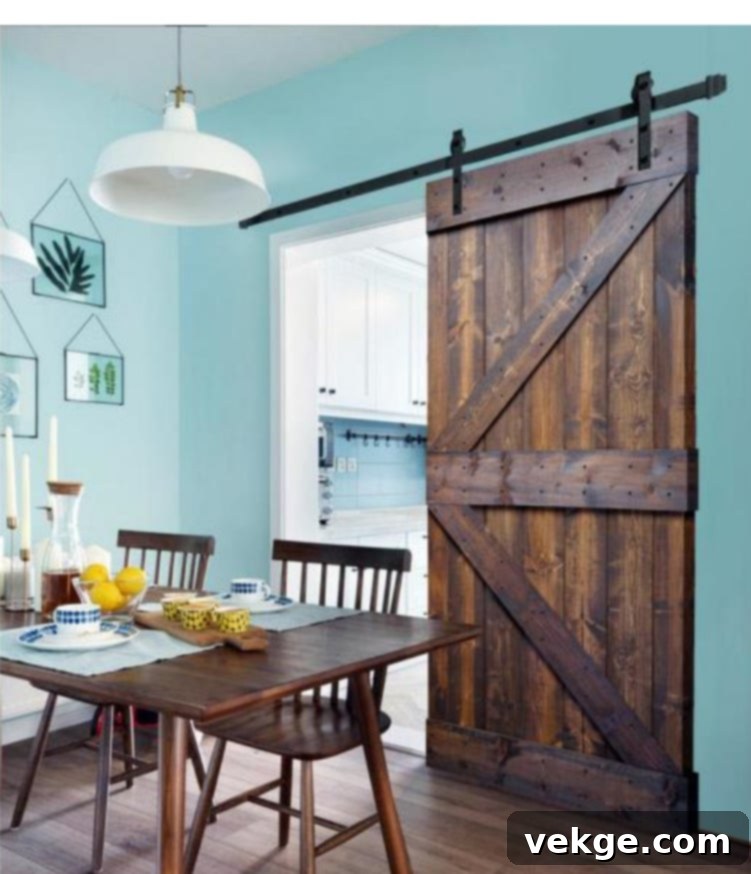 Simple with a Classic Walnut Shiplap Barn Door