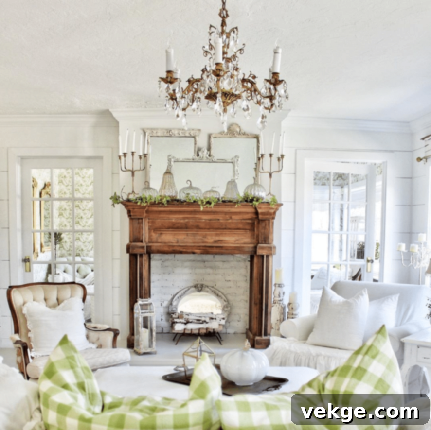 Checkered Comfy Pillows in French Country Decor