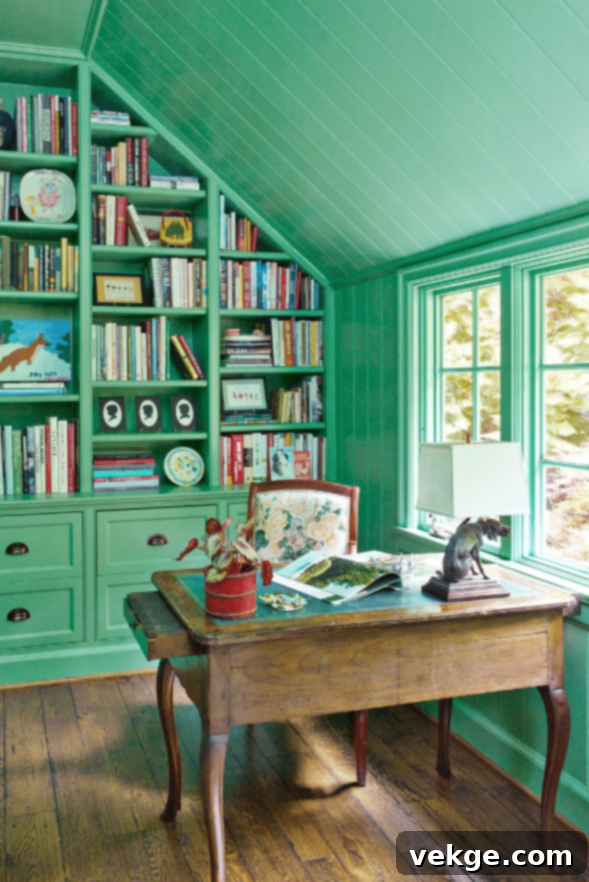 Subtle Variations in French Country Study Room