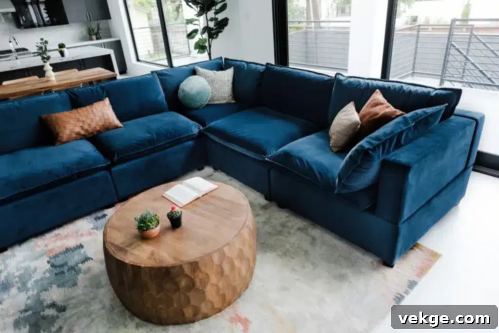Kova Corner Sectional Sofa with Plush Feel and Quick Shipping