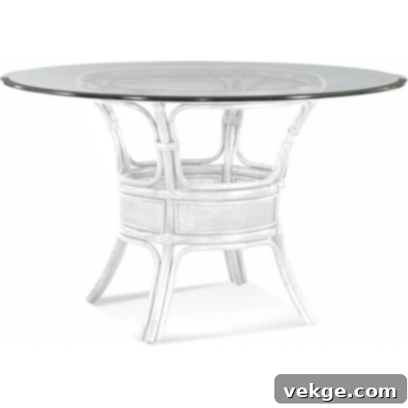 Drury Lane Glass Top Coastal Dining Table
