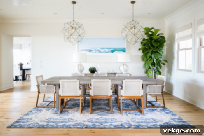 Modern Coastal Dining Room Design